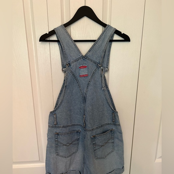 Vintage 90s Y2K Bluenotes high waisted denim overall shorts - Picture 5 of 5